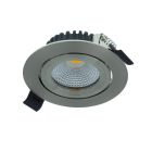 Silver downlight aluminium, Wimke, 5W, dim to warm LED, IP44