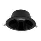 Black downlight aluminium, Maud, 20W, white switch LED, IP22
