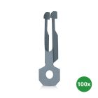 Sheet pile spring clamp with hanging eye for hanging light lines (100 pieces)