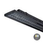 Black 3-phase track light fixture Tora, 35W, white switch, 60 cm, Pro