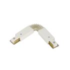 Flexible connector for 1 phase track lighting, white