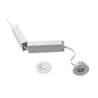 White emergency lighting recessed spotlight, 1.2W, 6000K LED, 360° lens
