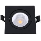 Black downlight aluminium, Loura, 6W, white switch LED, IP65