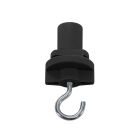 3-phase adapter with hook, black, Pro