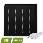 Black Louvre LED panel 60x60 - 30W - white switch - UGR <16