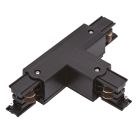 T-shape connector for 3-phase track lighting, left 1, black, Pro