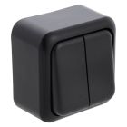 Q-Link surface-mounted switch series, black