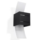 Aluminium up down wall light black, Jasmien