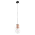 Wood pendant light brown, Gaelle