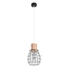 Wood pendant light brown, Gerbrich