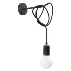 Steel wall light black, Lauraine