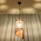 Wood pendant light brown, Guiseppe