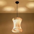 Wood pendant light brown, Goran