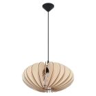 Wood pendant light brown, Halbe