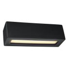 Glass up down wall light black, Emmaly