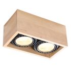 Wood surface mounted downlight brown, Alfons