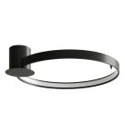 Aluminium flush ceiling light black, Ringo, 30W, 3000K LED