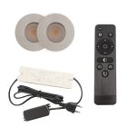 2 chrome porch spotlights Dico, IP65, with connection set and remote control