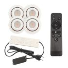 4 adjustable porch spotlights Rona, IP44, with connection set and remote control, white