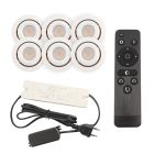 6 adjustable porch spotlights Rona, IP44, with connection set and remote control, white