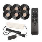 6 adjustable porch spotlights Rona, IP44, with connection set and remote control, black