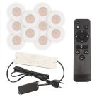 10 white porch spotlights Dico, IP65, with connection set and remote control