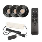 3 adjustable porch spotlights Rona, IP44, with connection set and remote control, black