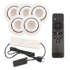 5 adjustable porch spotlights Rona, IP44, with connection set and remote control, white