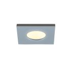 Square chrome porch light Dico, IP65, dimmable