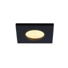 Square black porch light Dico, IP65, dimmable