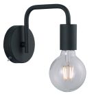 Black wall light modern, Ritual, with switch