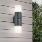 Anthracite outdoor wall light with motion sensor modern, Fjelso, IP44