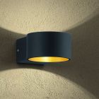 Black up down wall light modern, Tyra, 4,3W, 3000K LED