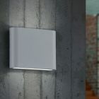 Silver outdoor light modern, Bridlington, 2,5W, 3000K LED, IP54