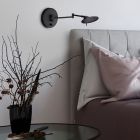 Black wall light modern, Sinbad, 8W, 3000K LED