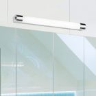 Chrome bathroom ceiling light metal, Ottavia, 9W, 3000K LED, IP44, with switch