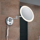 Chrome wall light modern, Bartje, 3W, 3000K LED, IP44, with switch