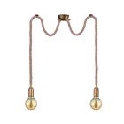 Bronze pendant light without shade rustic, Inca