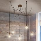 Copper pendant light retro, August