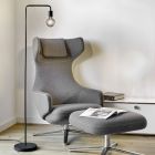 Black floor lamp modern, Ritual, with switch