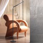 Chrome floor lamp modern, Rebel, 6W, 3000K LED, with touch dimmer
