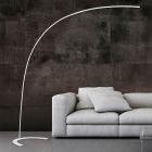 White arc floor lamp modern, Libro, 18W, 3000K LED, with switch