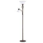 Rust Coloured floor lamp classic, Eleonora, with switch