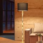 Golden floor lamp modern, Ramten, 7W, 3000K LED, with pull switch