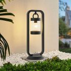 Anthracite outdoor floor lamp with dusk to dawn sensor modern, Sambesi, IP44