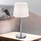 Nickel table lamp classic, Niva, with pull switch