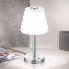Nickel table lamp modern, Liv, 4W, 3000K LED, with switch
