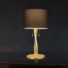 Golden table lamp modern, Ramten, 3W, 3000K LED, with pull switch