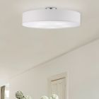 Nickel flush ceiling light metal, Ledbury