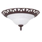 Rust Coloured flush ceiling light classic, Eleonora